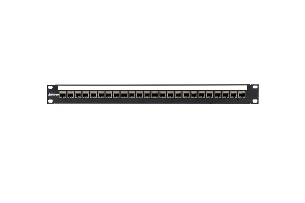 Flush-Mount Modular Keystone Panel, CAT 6, Feed-Through, Shielded, 1x2