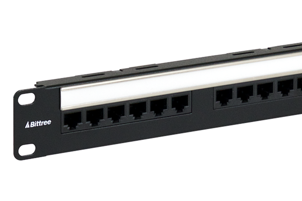 Flush-Mount Gigabit Ethernet Panel, CAT 6, 110 Punchdown, Unshielded, 1x24, 1 RU