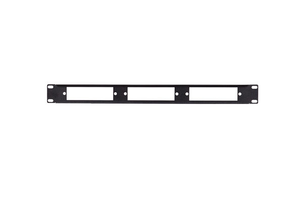 Fiber-Optic Insert Patch Panel, 1x3, 1 RU, Unpopulated