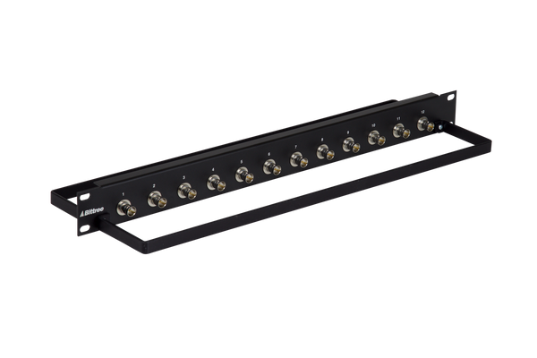 BNC Coaxial Bulkhead Patch Panel, 1x12, 1 RU