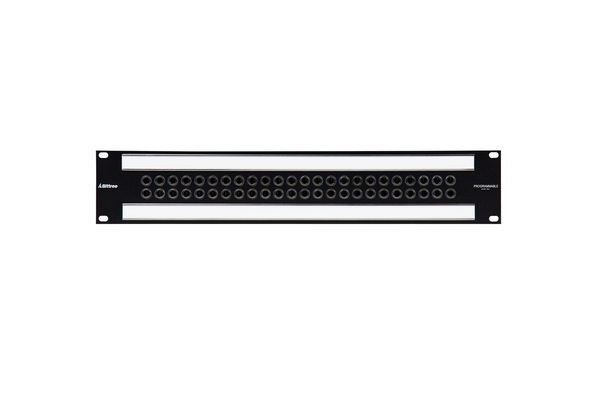 489s - 2x24 2RU 1/4 Inch Long-Frame Patchbay, Front Selectable TRS Audio