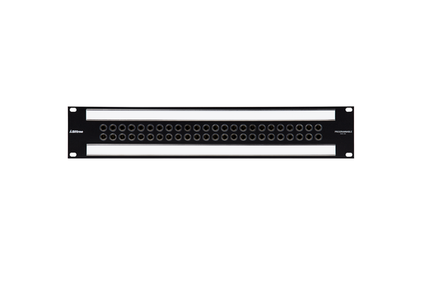 489a - 2x24 2RU 1/4 Inch Long-Frame Patchbay, Front Selectable TRS Audio