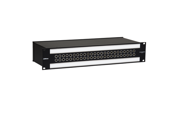 489s - 2x24 2RU 1/4 Inch Long-Frame Patchbay, Front Selectable TRS Audio