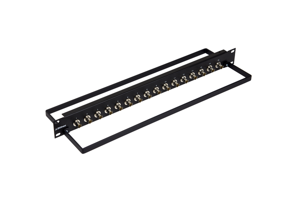 BNC Coaxial Bulkhead Patch Panel, 1x16, 1 RU