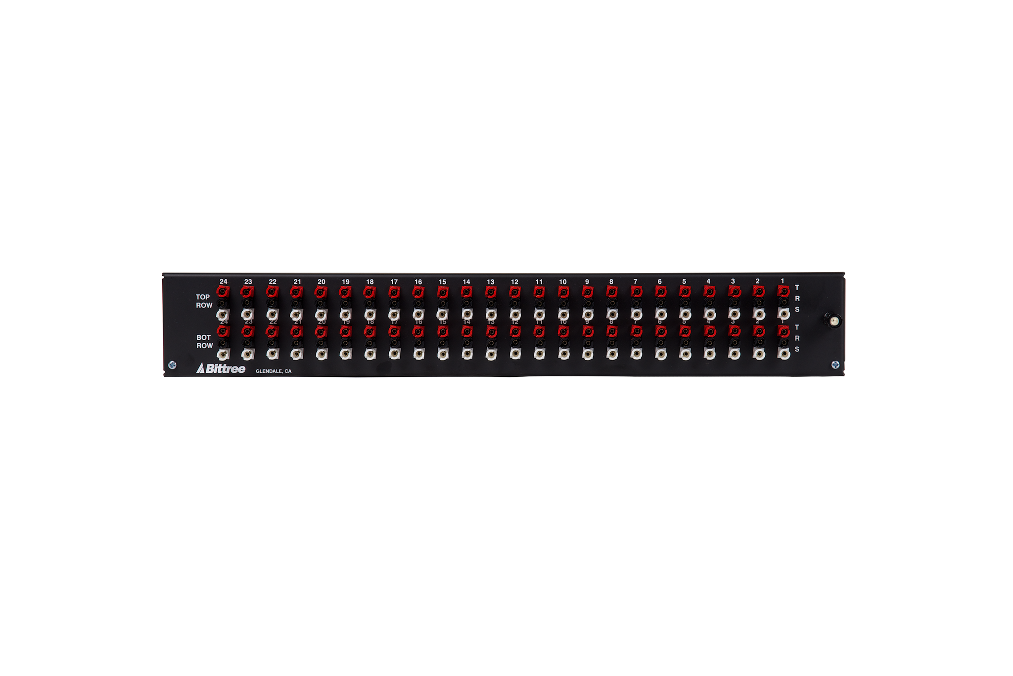Long Patchbay Rack 489s - 2x24 1.5RU 1/4 Inch Long-Frame Patchbay, Front Selectable TRS A
