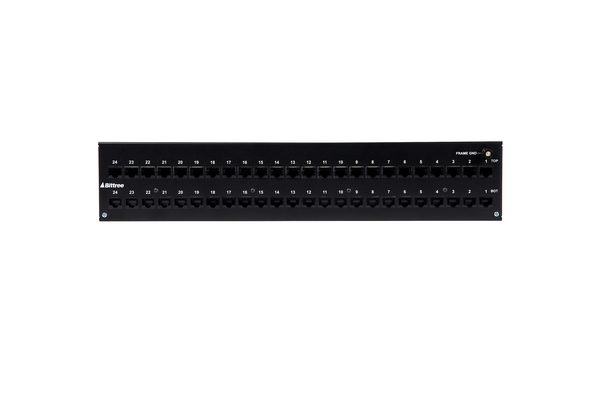 Internally Programmable RS-422 Patchbay, 2x24, 2 RU, RJ45 Rear Interface