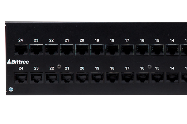 Internally Programmable RS-422 Patchbay, 2x24, 2 RU, RJ45 Rear Interface