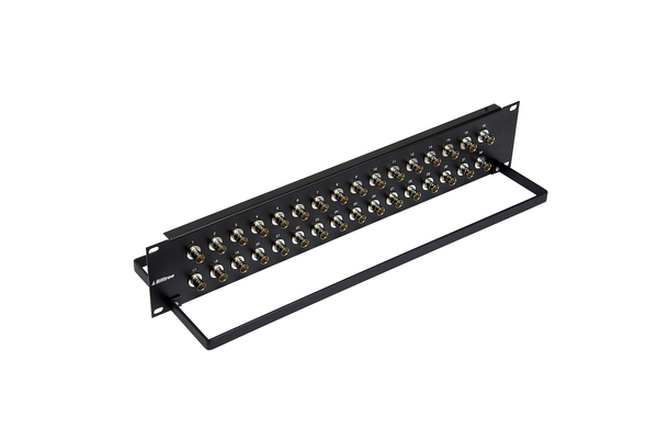 BNC Coaxial Bulkhead Patch Panel, 2x16, 2 RU