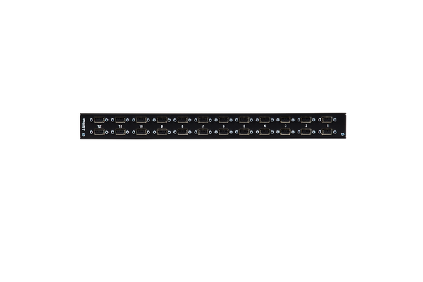 Internally Programmable RS-422 Patchbay, 2x12, 1 RU, DE-9 Rear Interface