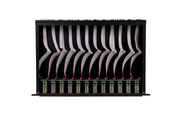 Internally Programmable RS-422 Patchbay, 2x12, 1 RU, DE-9 Rear Interface