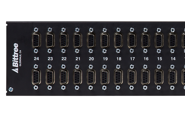 Internally Programmable RS-422 Patchbay, 2x24, 2 RU, DE-9 Rear Interface