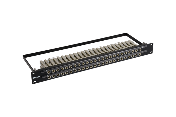 Patchbay - Audio 1/4 Inch Long-Frame Non-Programmable 481 Series Solder Style Patchbay, 2x24, 1RU, Pre-Tinned Jack Tails, 5-Lug