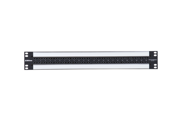 968 - 2x48 1.5RU TT Patchbay, Internally Selectable TRS Audio, Stereo Jack Spacing