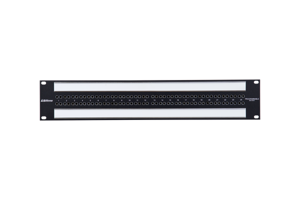 968 - 2x48 2RU TT Patchbay, Internally Selectable TRS Audio, Stereo Jack Spacing