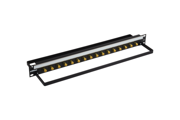 12G+ BNC Coaxial Bulkhead Patch Panel, 1x16, 1 RU