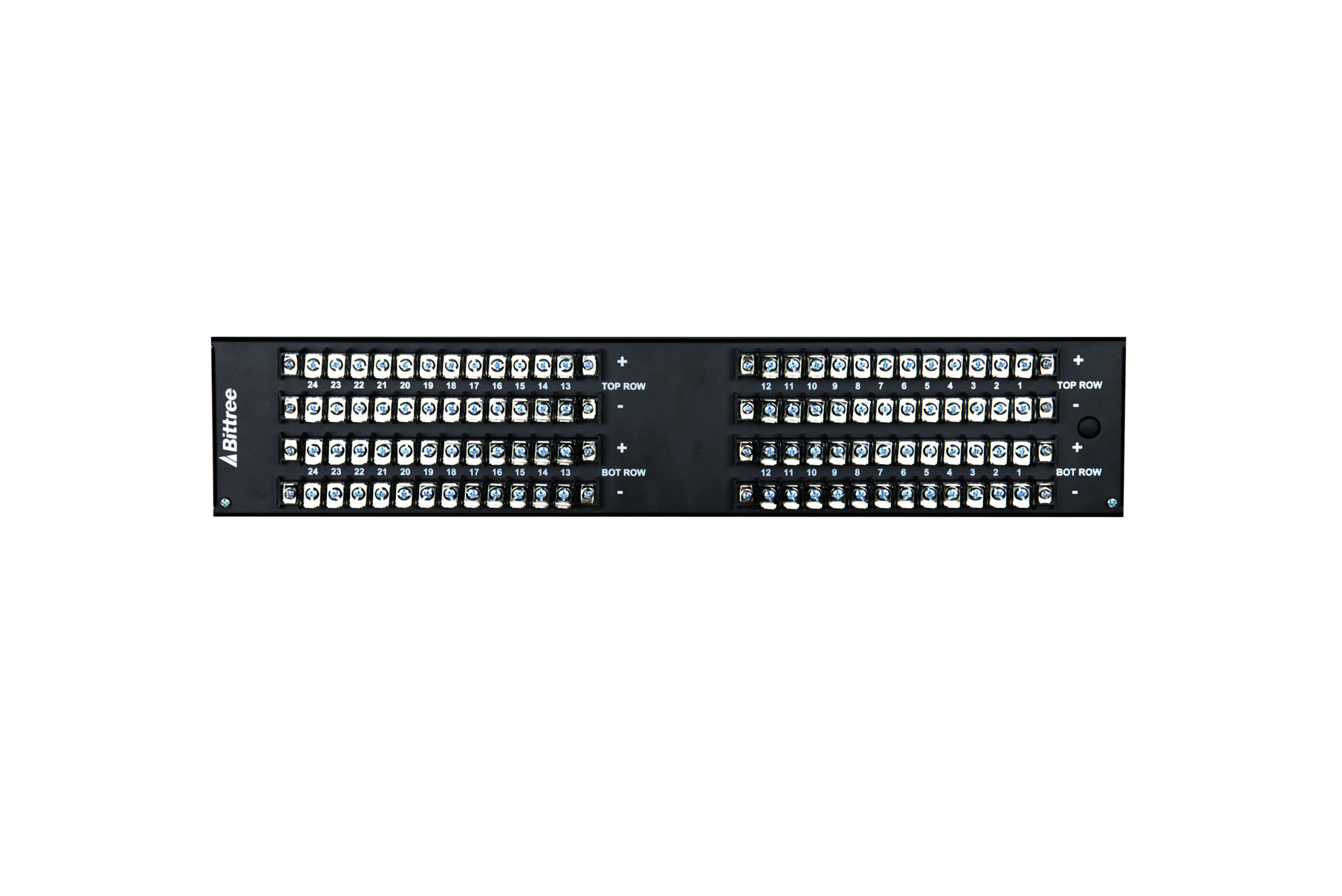 Speaker Level 1/4 Inch Long-Frame Audio Patchbay, 2 RU, Barrier Strip