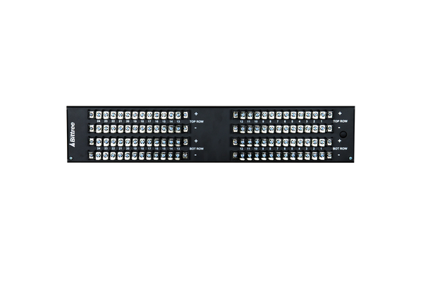 Speaker Level 1/4 Inch Long-Frame Audio Patchbay, 2 RU, Barrier Strip Rear Interface