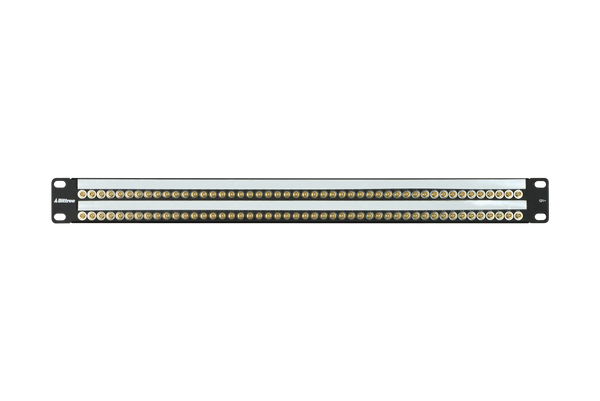 12G+ DIN 1.0/2.3 Coaxial Bulkhead Patch Panel, 2x48, 1RU