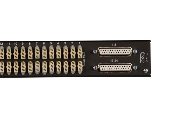 e-Coustic Systems Monitor Patchbay, 1x32+1 TT (Bantam), 1 RU, DB25 / E3 Rear Interface