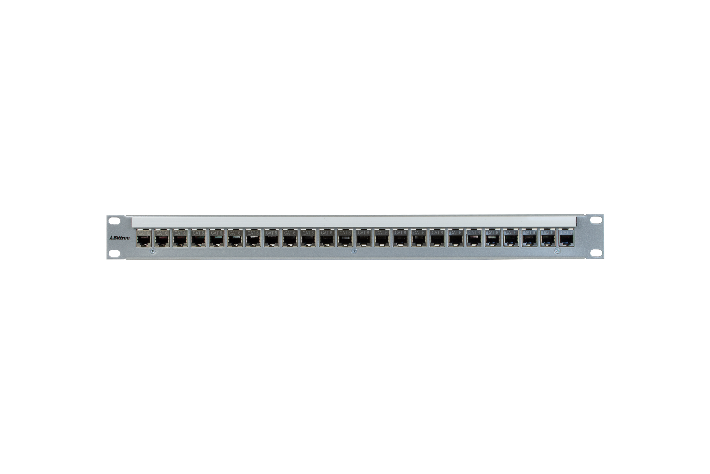 Flush-Mount Modular Keystone Panel, CAT 6, Feed-Through