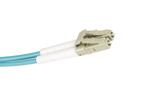 Fiber-Optic Patch Cable, LC to LC, 50/125um Multi-Mode, Laser Optimized, OM3