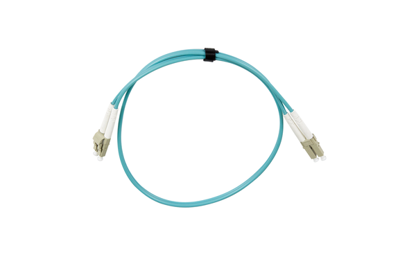 Fiber-Optic Patch Cable, LC to LC, 50/125um Multi-Mode, Laser Optimized, OM3