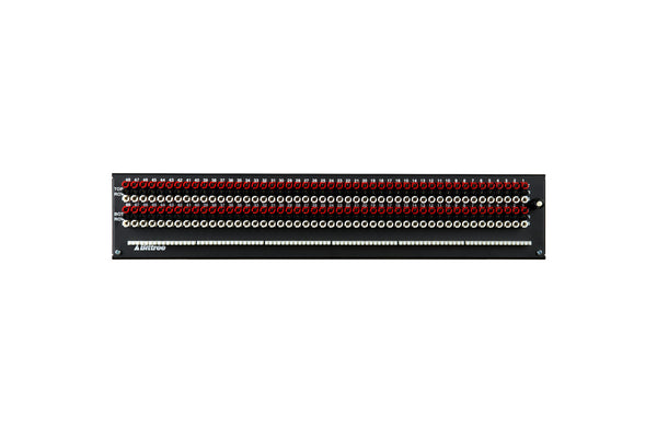 969a - 2x48 2RU TT Patchbay, Front Selectable TRS Audio