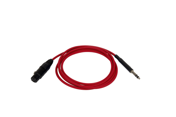Female XLR to 1/4 Inch (Long Frame) 110 ohm Audio Adapter Cables